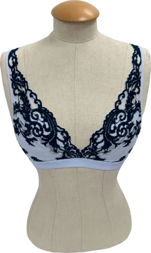 Wacoal Light Blue Floral Lace Bralette UK S