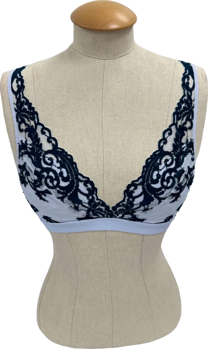 Wacoal Light Blue Floral Lace Bralette UK S