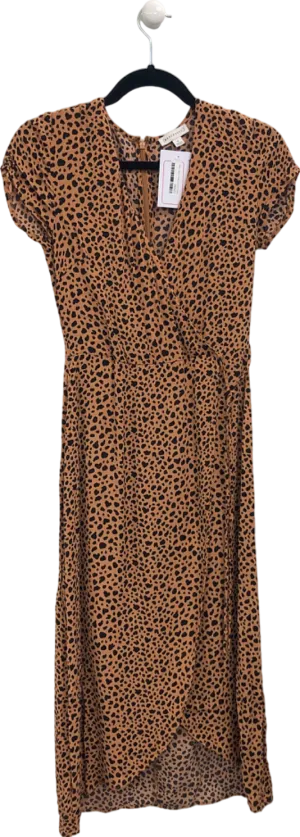 Warehouse Leopard Print Midi Dress UK 6