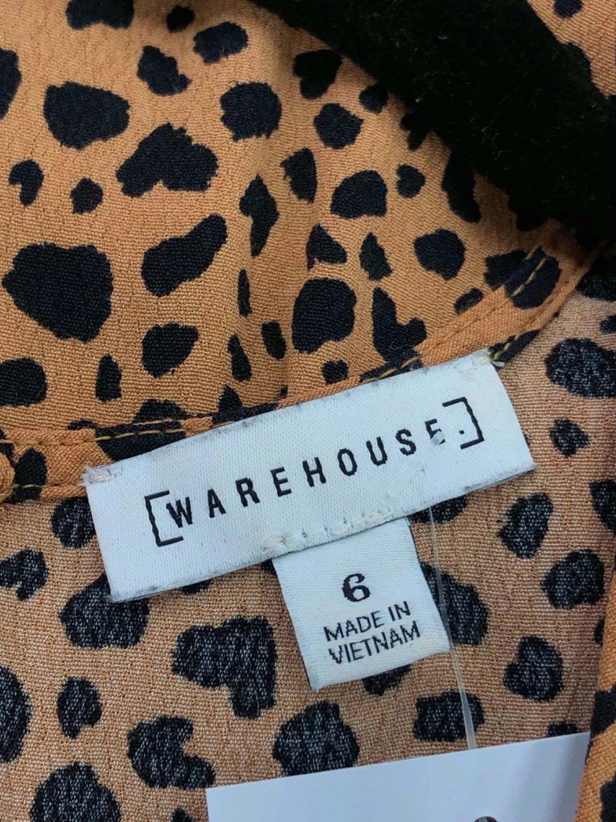 Warehouse Leopard Print Midi Dress UK 6