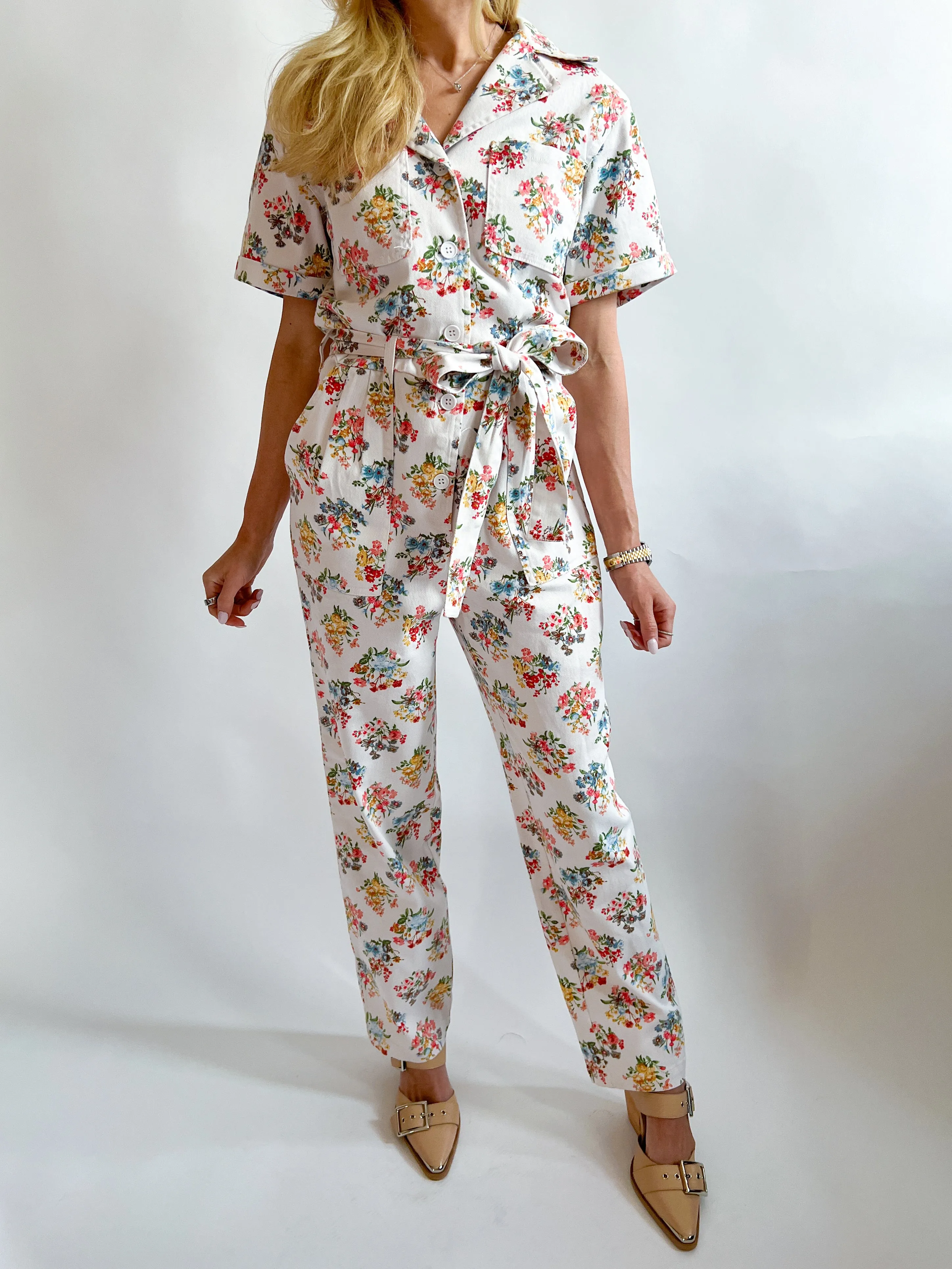 Washed Cotton Twill Jumpsuit