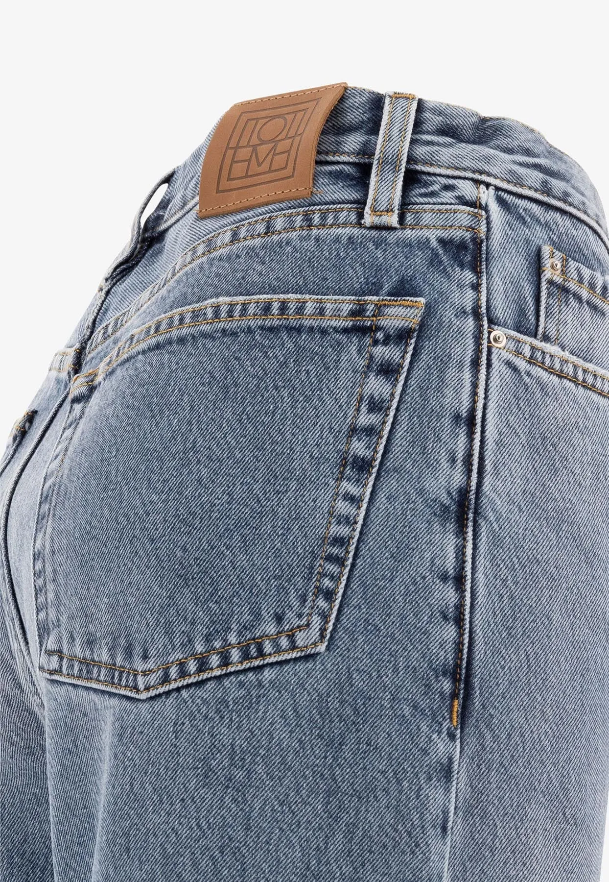 Washed Straight-Leg Jeans