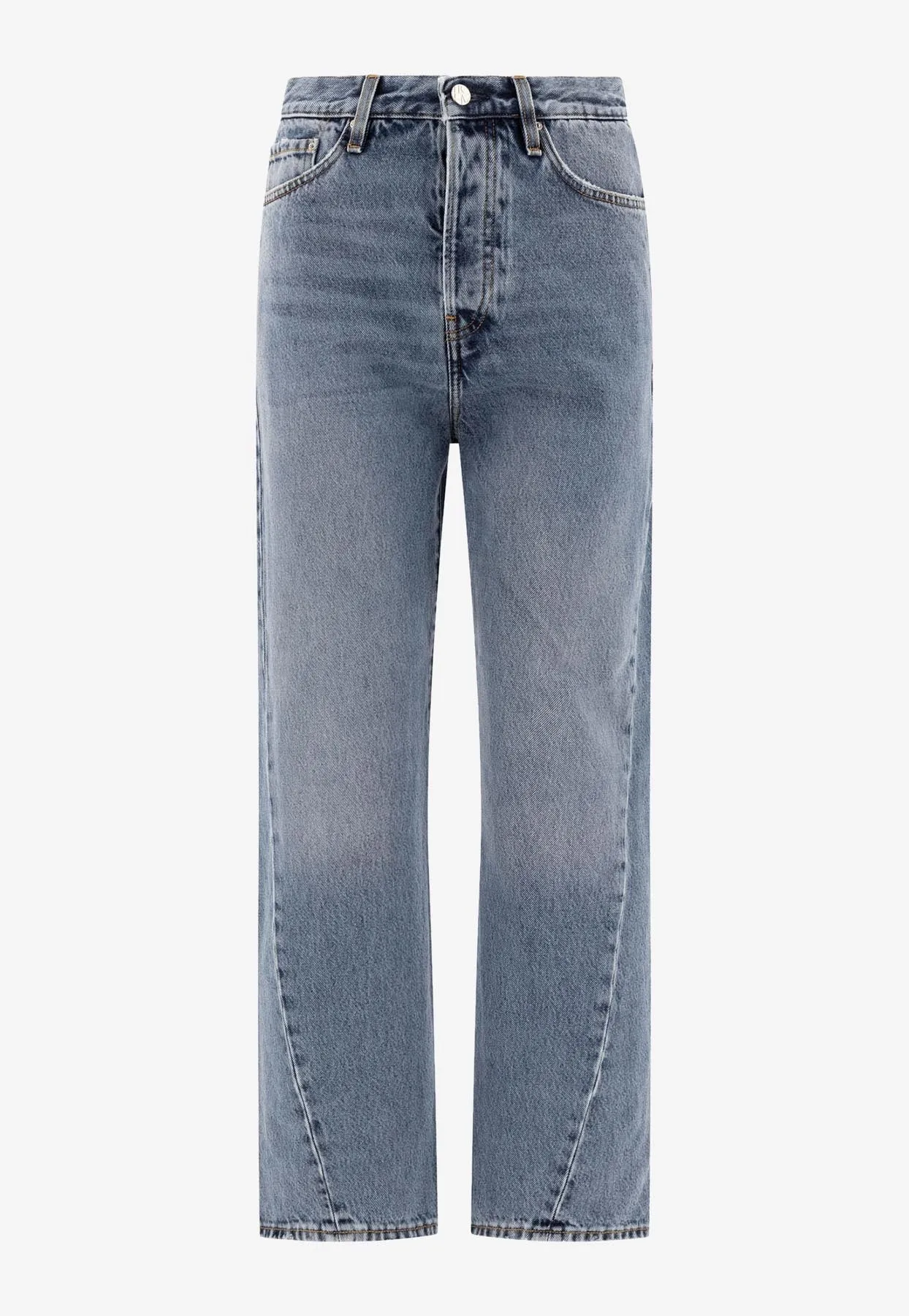 Washed Straight-Leg Jeans