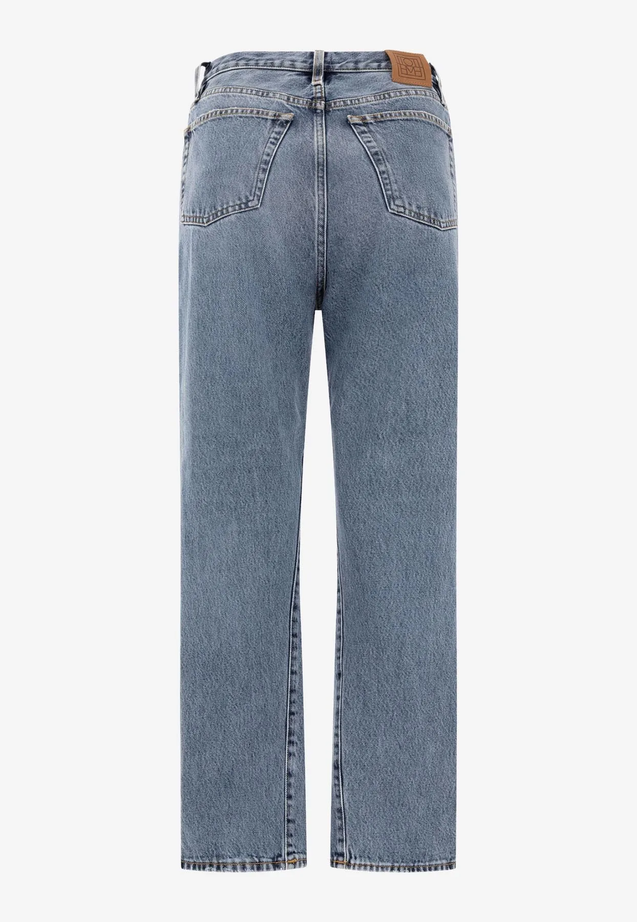 Washed Straight-Leg Jeans