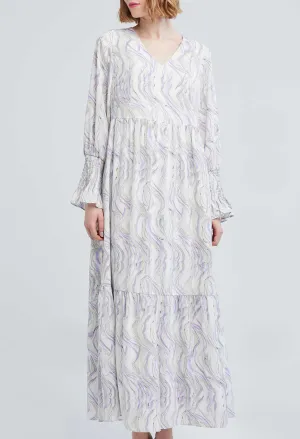 Wave Leafy Maxi Dress