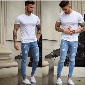 West Louis™ Ripped Design Skinny Jeans