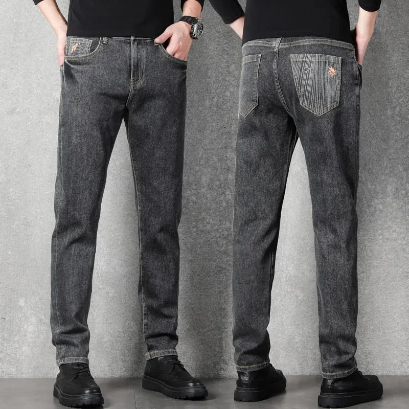 West Louis™ Stretch Slim Fit Fashion Designer Denim Jeans