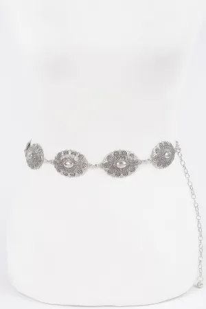 Western Style Metal Chain Belt