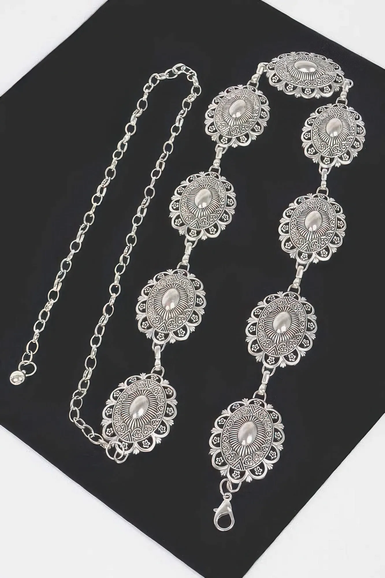 Western Style Metal Chain Belt
