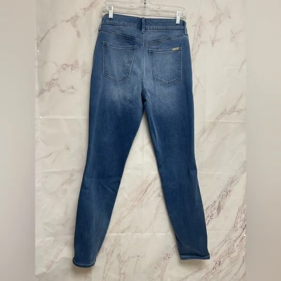 WHBM Medium Wash High Rise Skinny Cashmere Jeans - M9