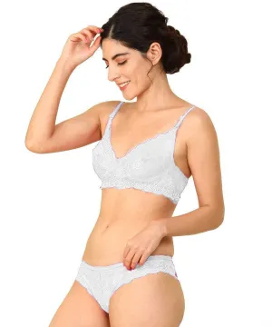 White Bridal Bra Panty Sets - Non Padded Underwired Bra Panty Set 2020