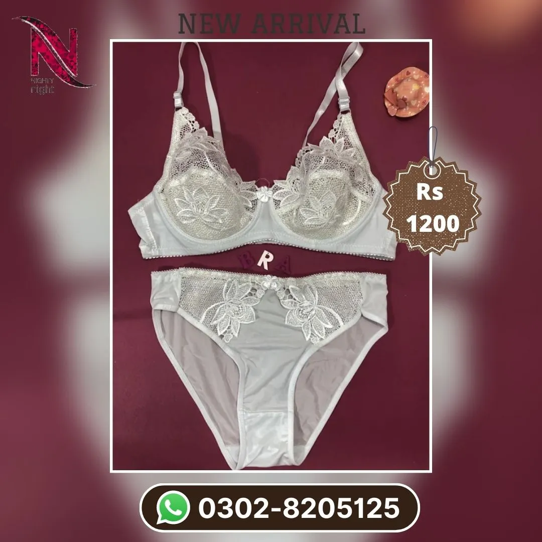 White Bridal Bra Panty Sets - Non Padded Underwired Bra Panty Set 2022
