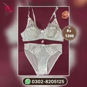 White Bridal Bra Panty Sets - Non Padded Underwired Bra Panty Set 2022