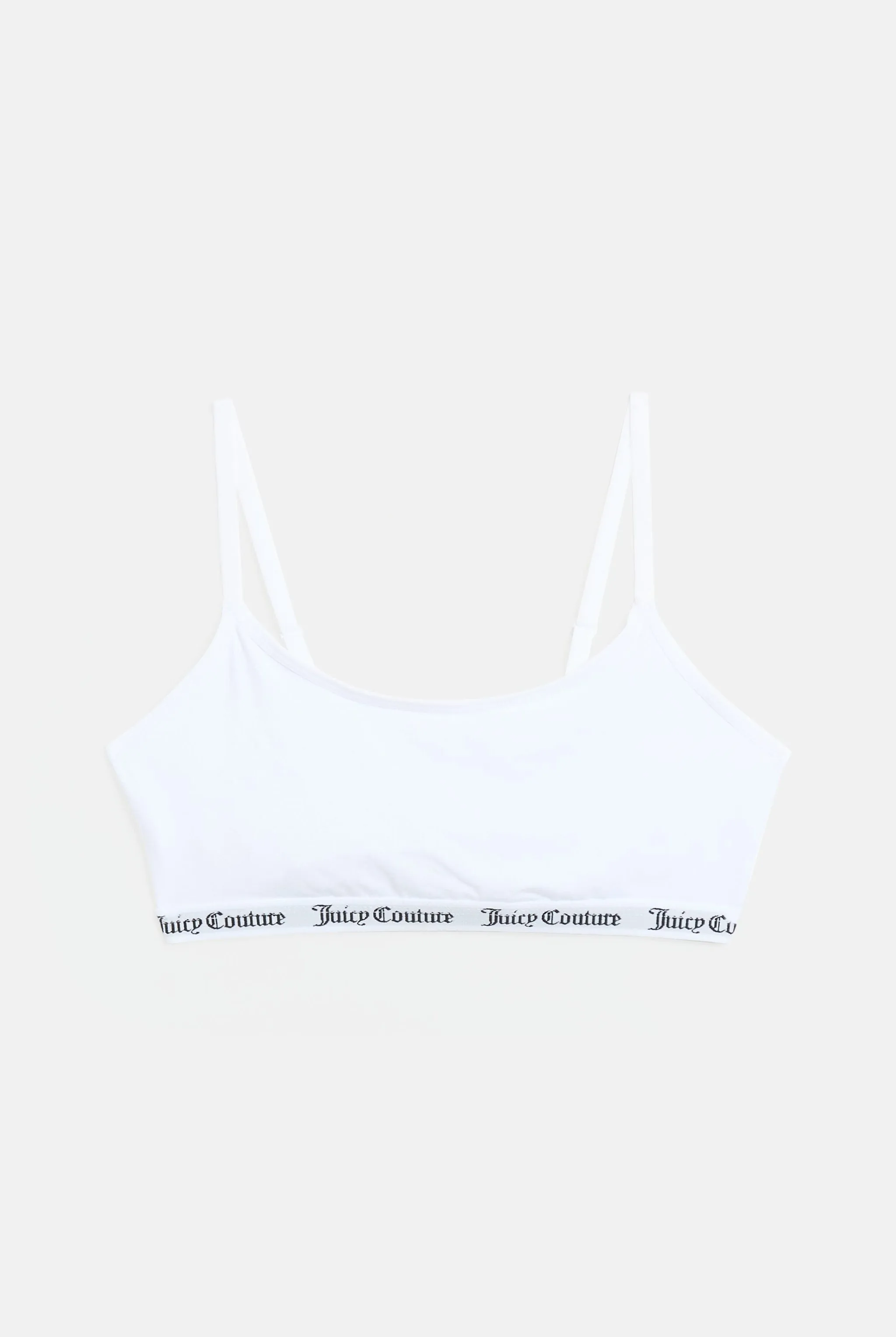 WHITE COTTON SCOOP BRALETTE