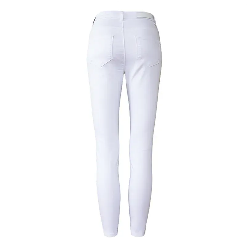 White Cropped Skinny Jeans