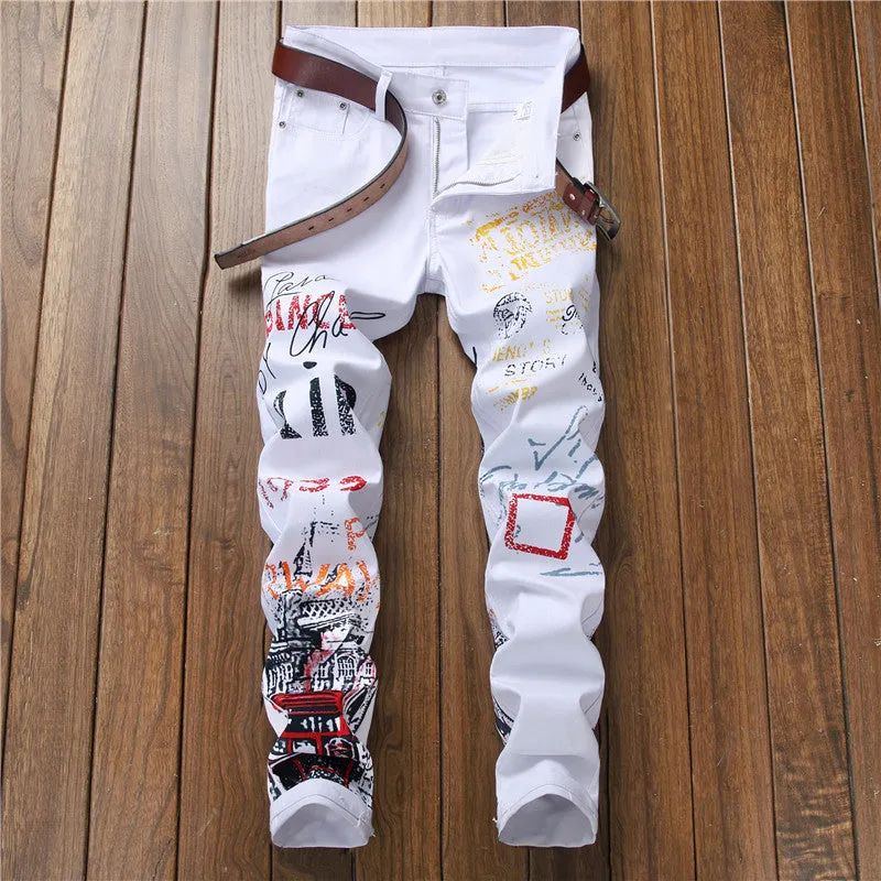 White Lone Wolf Jeans