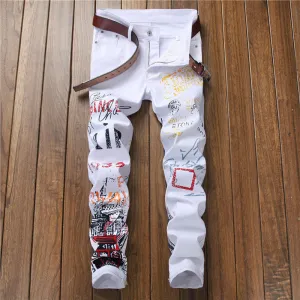 White Lone Wolf Jeans