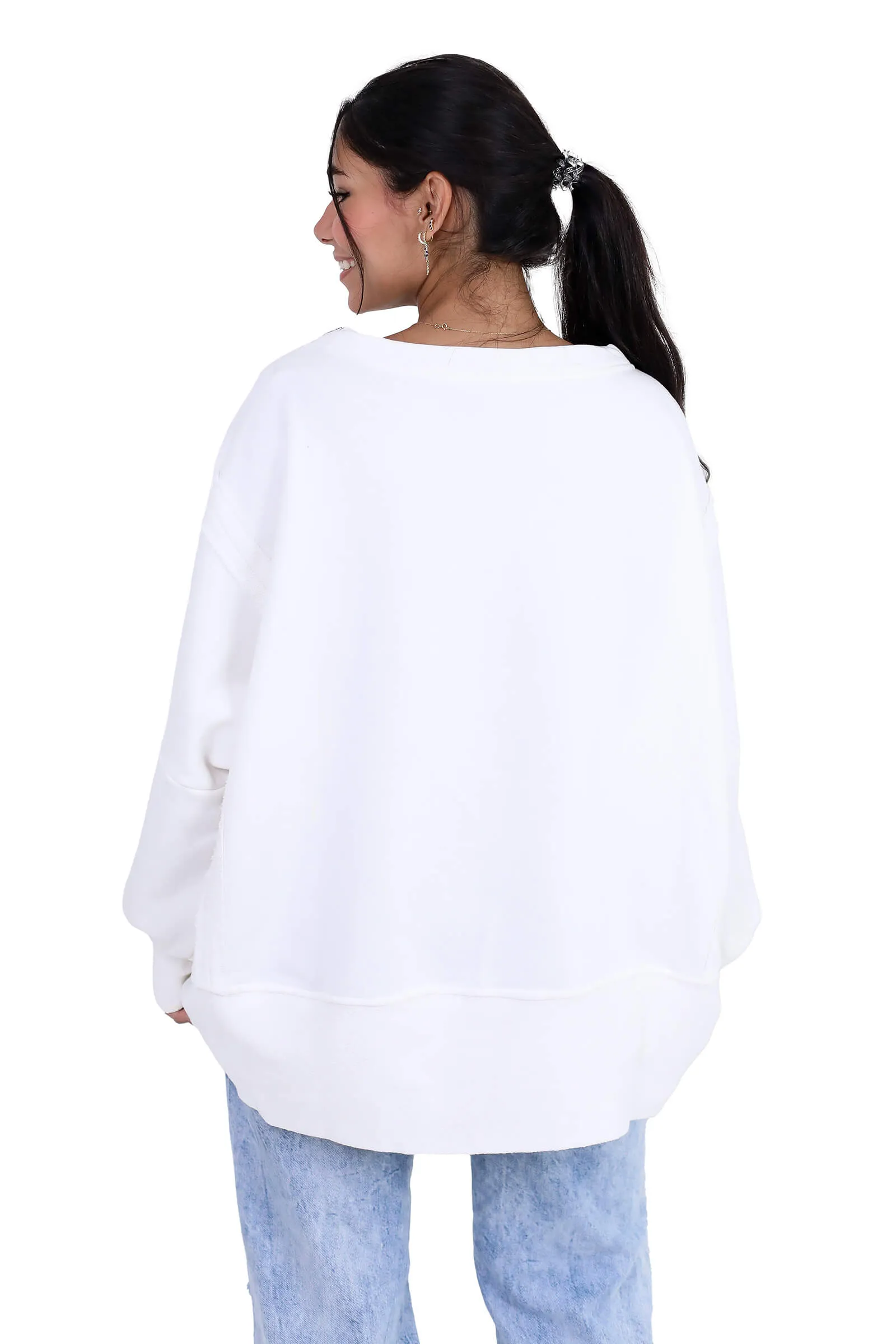 White Serena Oversized Sweatshirt