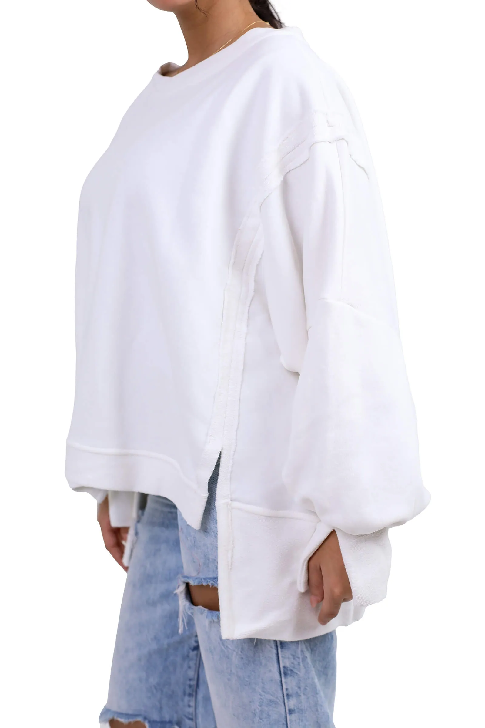 White Serena Oversized Sweatshirt