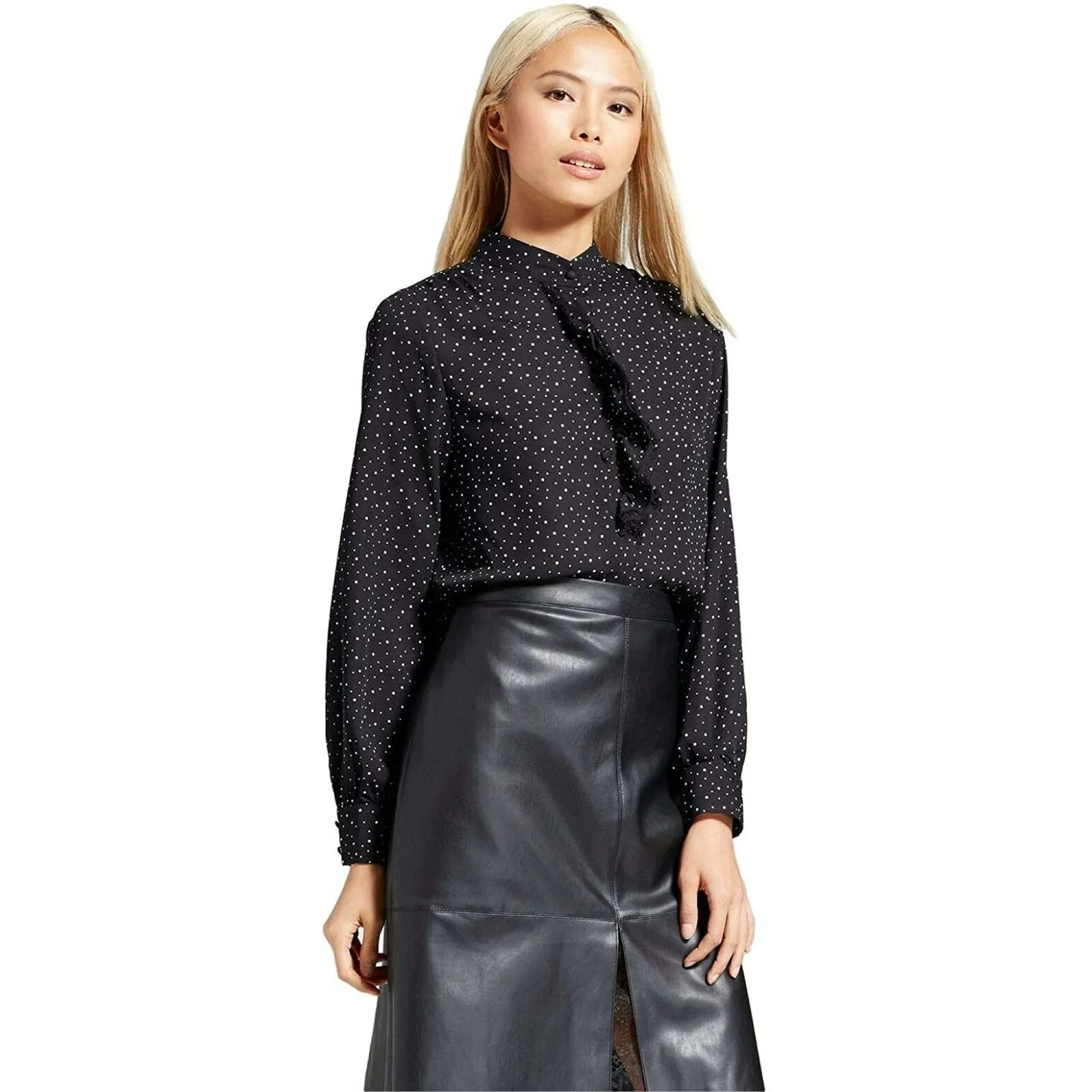 Who What Wear Women's Long Sleeve Button Up Dinner Blouse