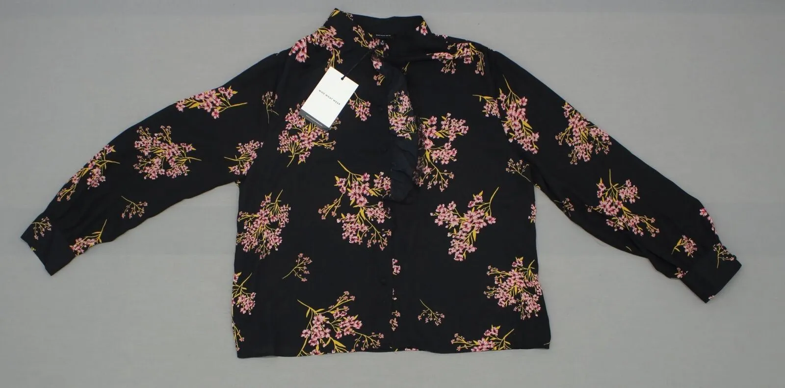 Who What Wear Women's Long Sleeve Button Up Dinner Blouse