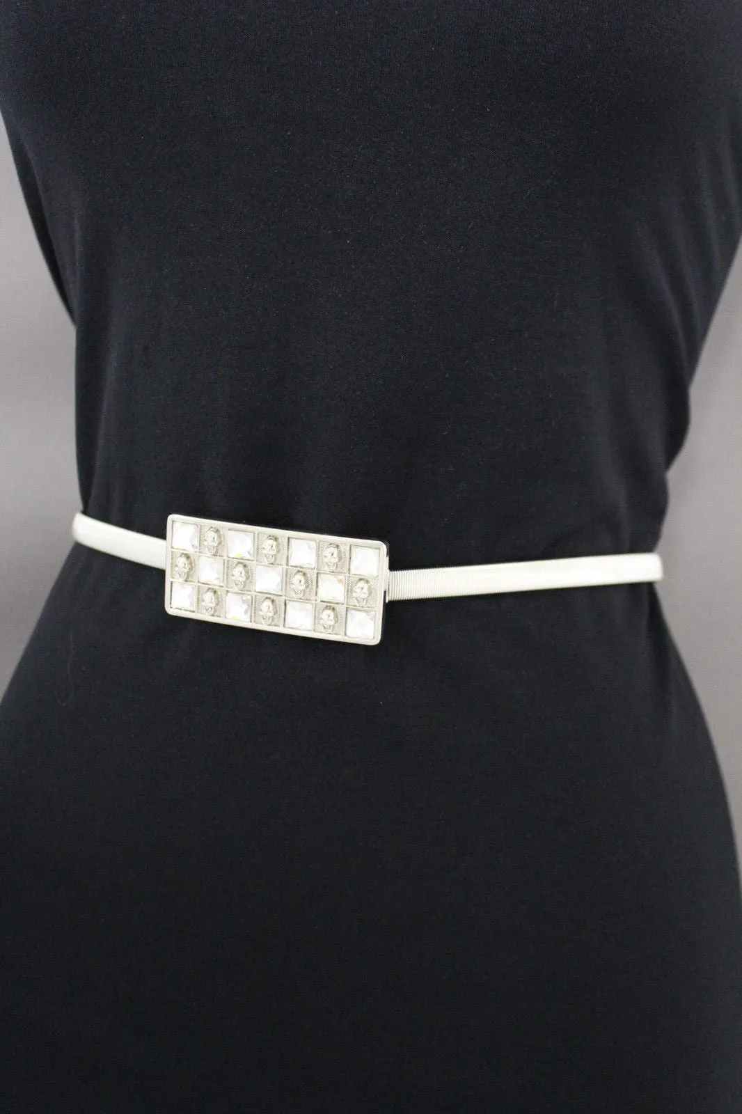 Wide Elastic Beige Corset High Waist Belt Flowers ize S M