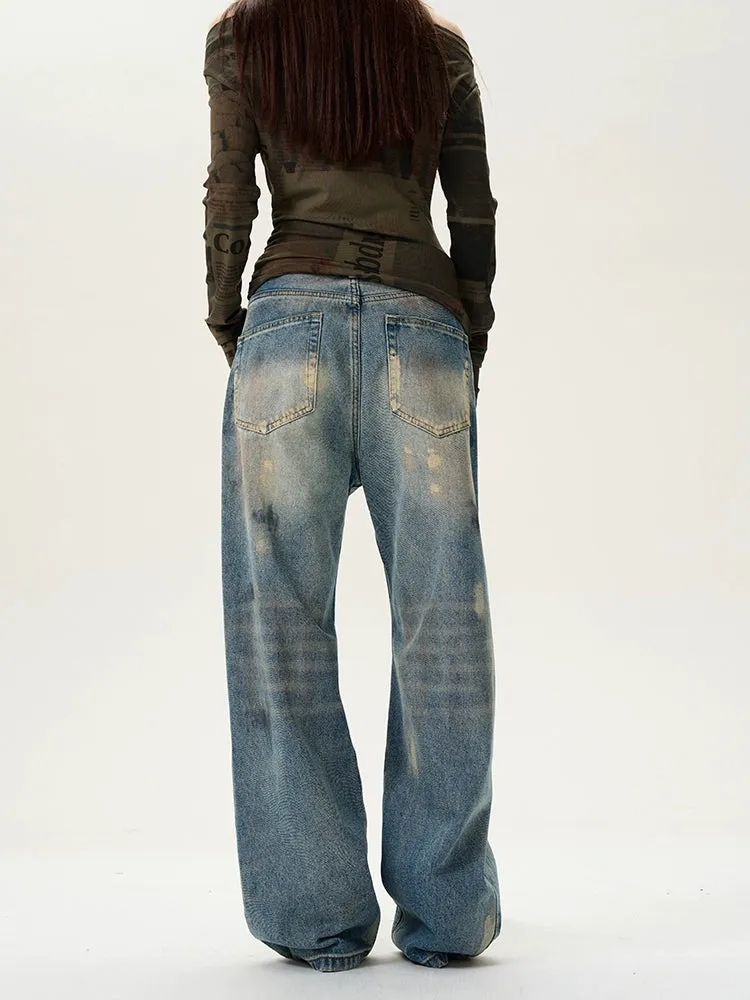 Wide-Leg Straight-leg Jeans