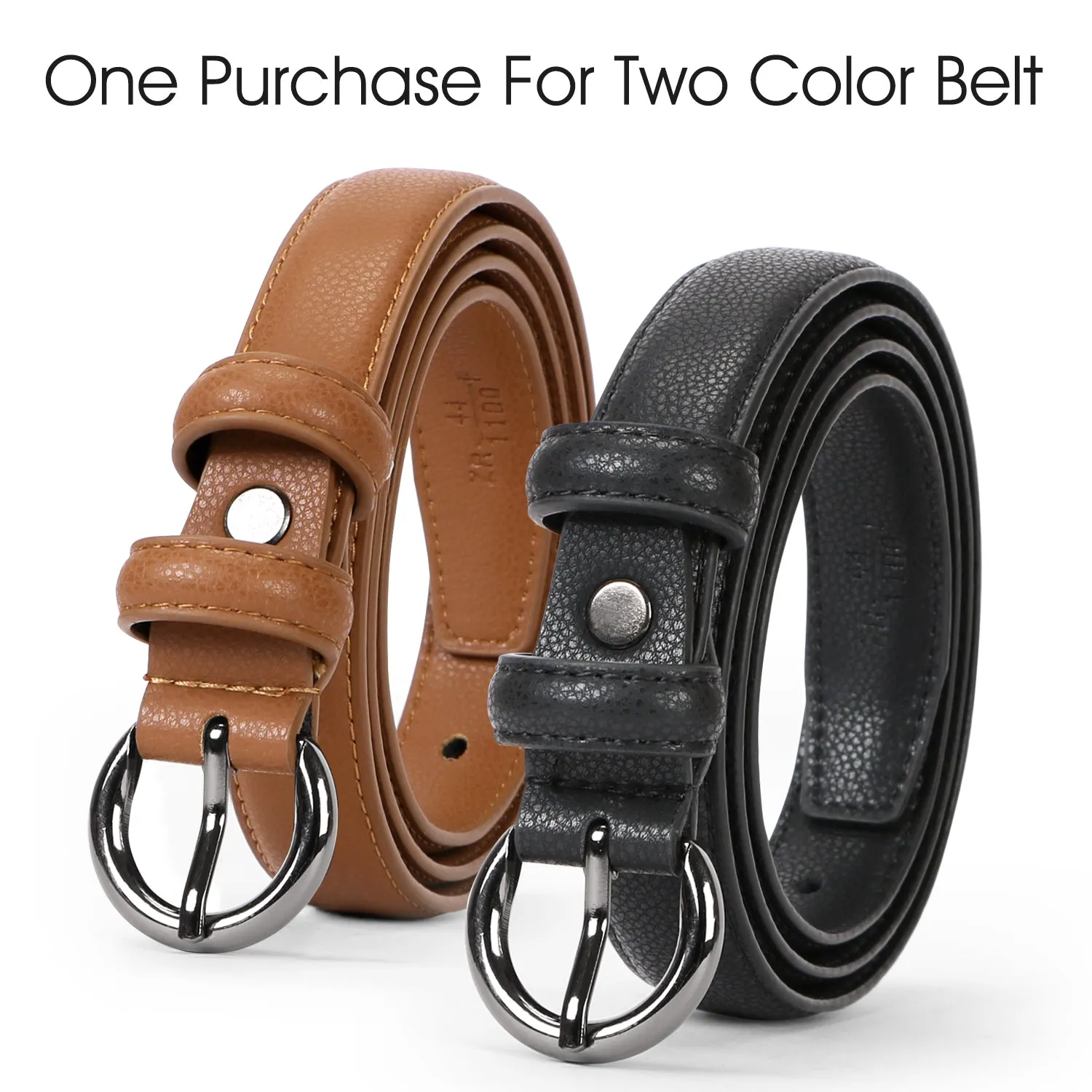 Women Leather Belt Waist Skinny Dress Belts Solid Pin Buckle Belt For Jeans Pants