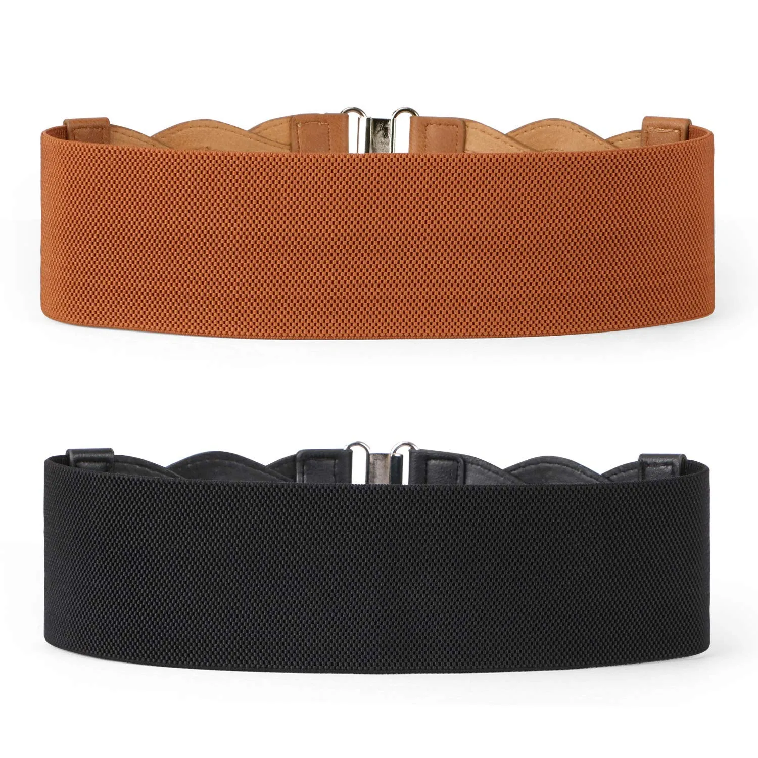 Women Stretchy Vintage Dress Belt Elastic Retro Wide Waist Cinch Belt by JASGOOD