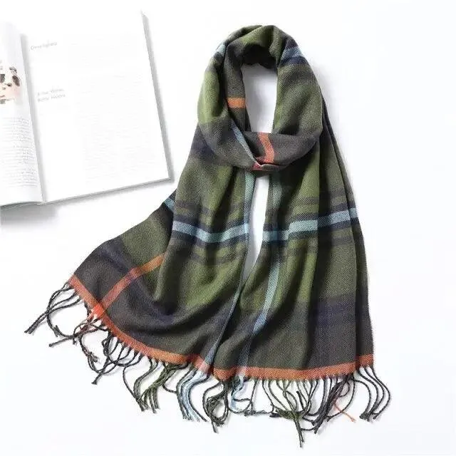 Women Winter Warm Scarf Shawl Fashion Plain  Soft Long Scarves For Women Casual Wear Travel Friendly Scarfs  Warm Winter Scarf Double Sided Thick Shawl Women Students Scarf