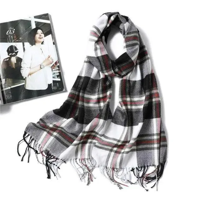 Women Winter Warm Scarf Shawl Fashion Plain  Soft Long Scarves For Women Casual Wear Travel Friendly Scarfs  Warm Winter Scarf Double Sided Thick Shawl Women Students Scarf