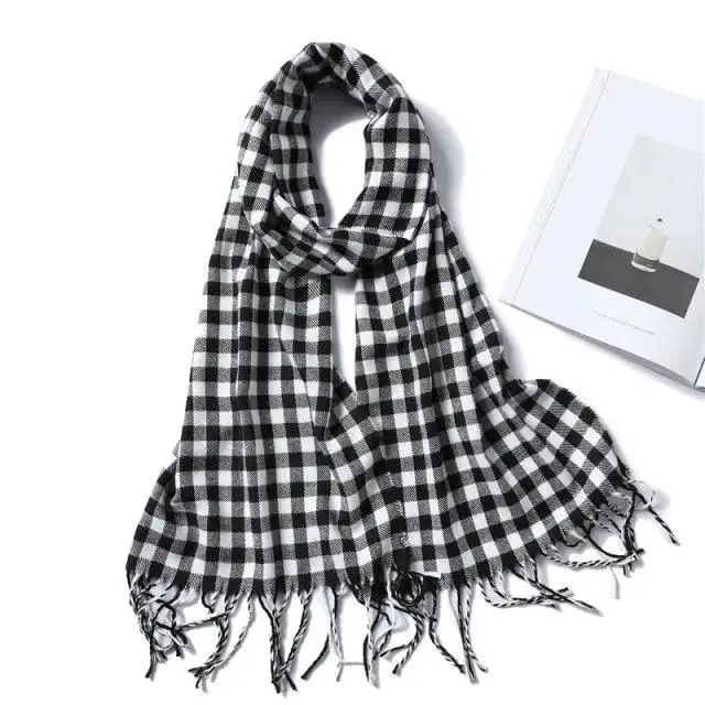 Women Winter Warm Scarf Shawl Fashion Plain  Soft Long Scarves For Women Casual Wear Travel Friendly Scarfs  Warm Winter Scarf Double Sided Thick Shawl Women Students Scarf