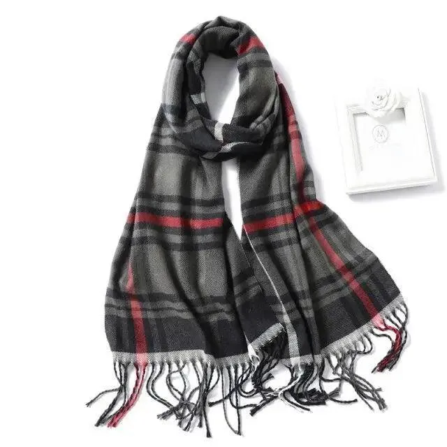 Women Winter Warm Scarf Shawl Fashion Plain  Soft Long Scarves For Women Casual Wear Travel Friendly Scarfs  Warm Winter Scarf Double Sided Thick Shawl Women Students Scarf