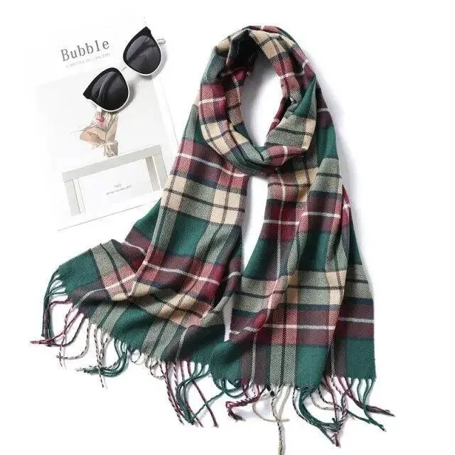 Women Winter Warm Scarf Shawl Fashion Plain  Soft Long Scarves For Women Casual Wear Travel Friendly Scarfs  Warm Winter Scarf Double Sided Thick Shawl Women Students Scarf