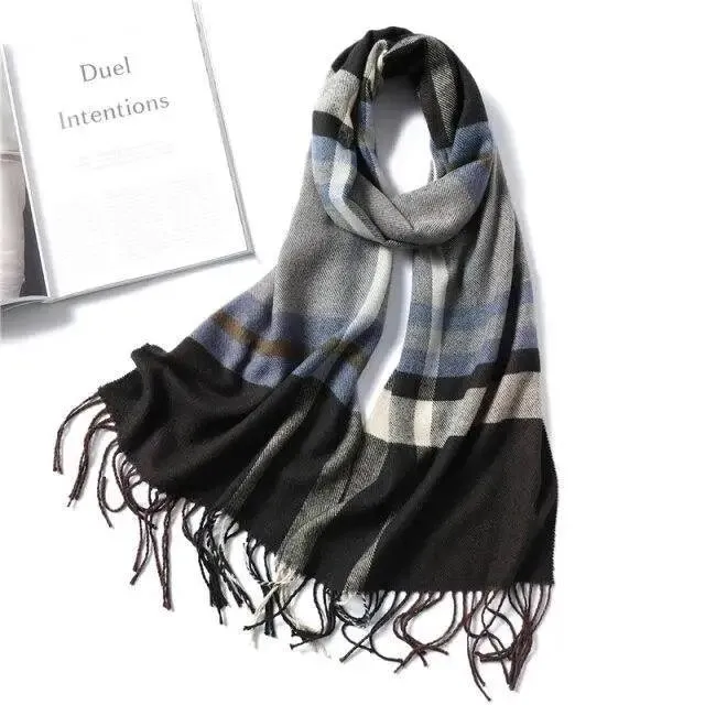Women Winter Warm Scarf Shawl Fashion Plain  Soft Long Scarves For Women Casual Wear Travel Friendly Scarfs  Warm Winter Scarf Double Sided Thick Shawl Women Students Scarf