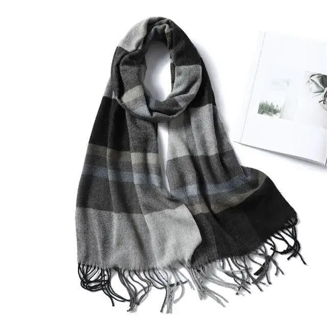 Women Winter Warm Scarf Shawl Fashion Plain  Soft Long Scarves For Women Casual Wear Travel Friendly Scarfs  Warm Winter Scarf Double Sided Thick Shawl Women Students Scarf