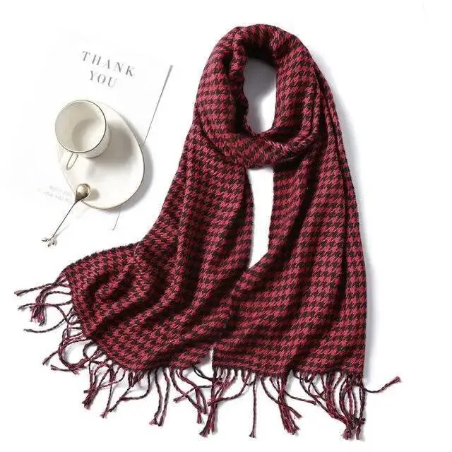Women Winter Warm Scarf Shawl Fashion Plain  Soft Long Scarves For Women Casual Wear Travel Friendly Scarfs  Warm Winter Scarf Double Sided Thick Shawl Women Students Scarf