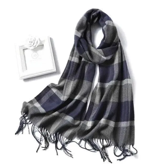 Women Winter Warm Scarf Shawl Fashion Plain  Soft Long Scarves For Women Casual Wear Travel Friendly Scarfs  Warm Winter Scarf Double Sided Thick Shawl Women Students Scarf