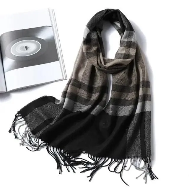 Women Winter Warm Scarf Shawl Fashion Plain  Soft Long Scarves For Women Casual Wear Travel Friendly Scarfs  Warm Winter Scarf Double Sided Thick Shawl Women Students Scarf