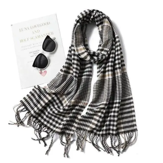 Women Winter Warm Scarf Shawl Fashion Plain  Soft Long Scarves For Women Casual Wear Travel Friendly Scarfs  Warm Winter Scarf Double Sided Thick Shawl Women Students Scarf
