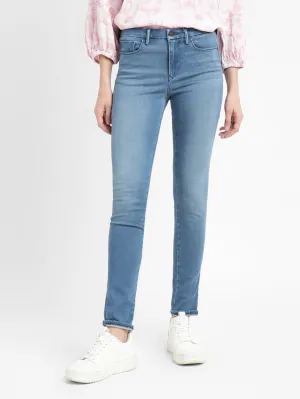 Women's 711 Blue Skinny Fit Mid Rise Jeans
