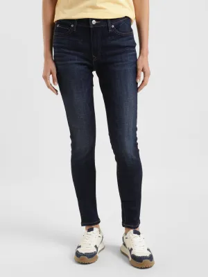 Women's 711 Blue Skinny Fit Mid Rise Jeans