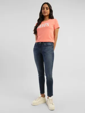 Women's 711 Blue Skinny Fit Mid Rise Jeans