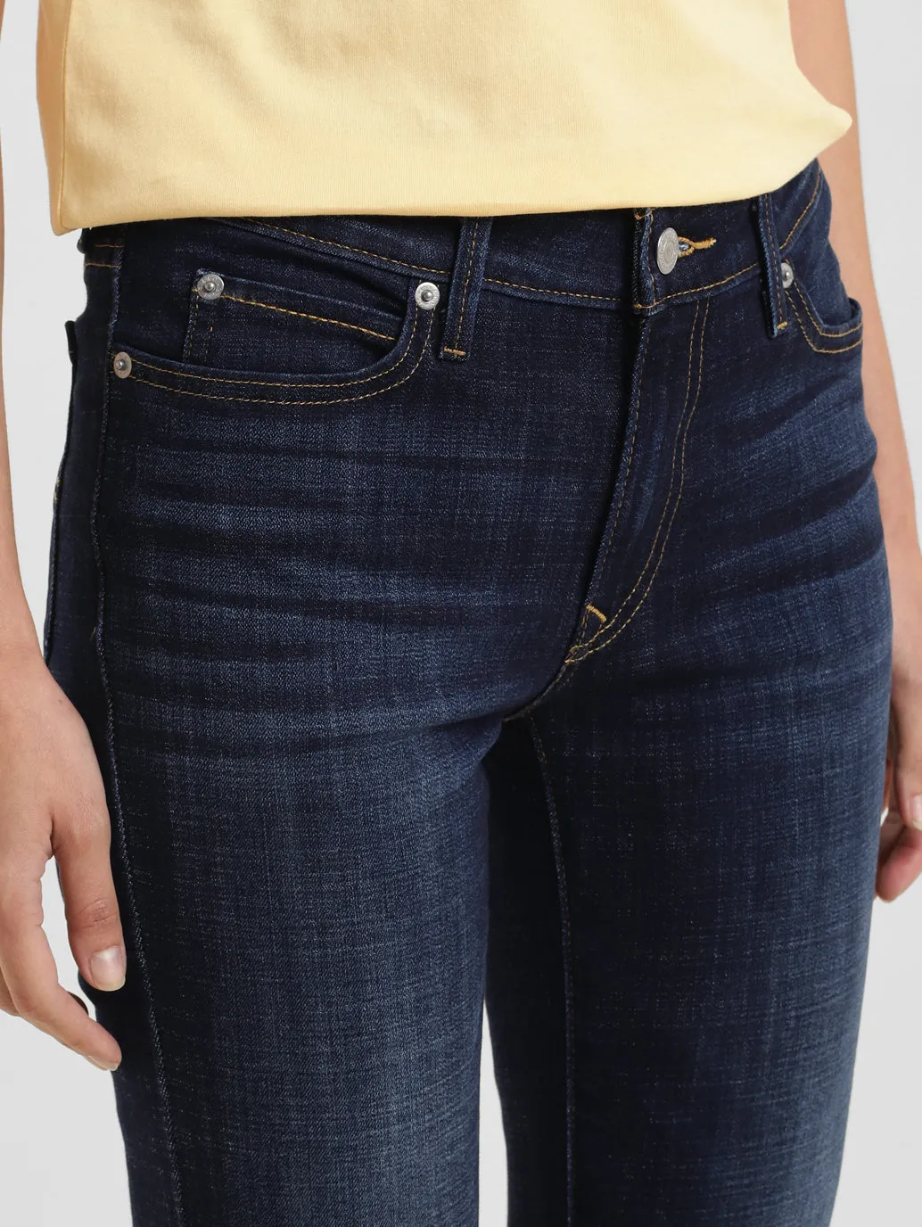 Women's 711 Blue Skinny Fit Mid Rise Jeans