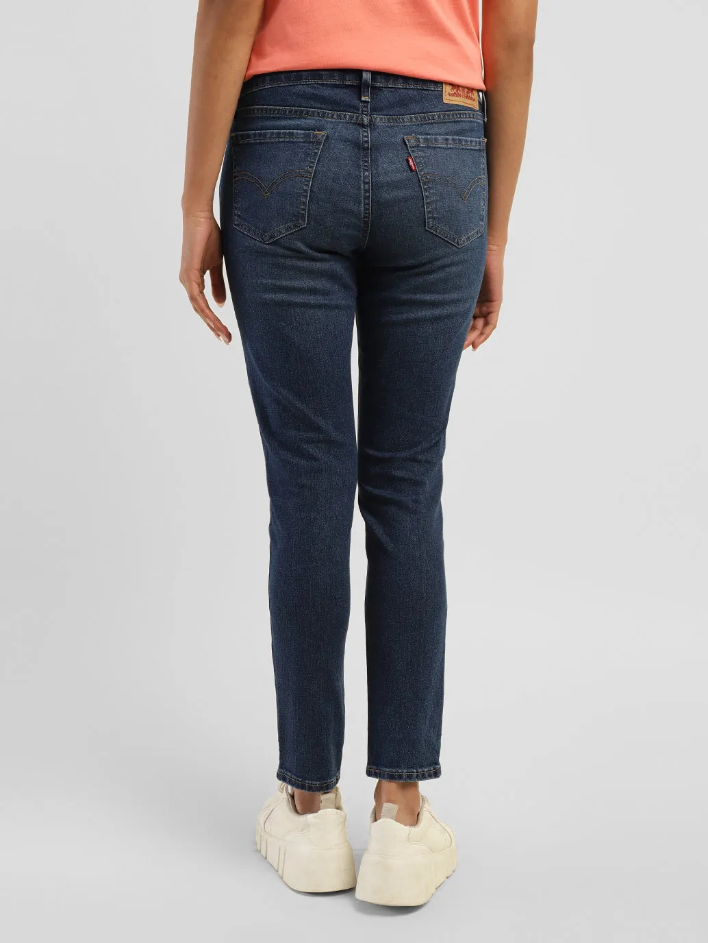Women's 711 Blue Skinny Fit Mid Rise Jeans