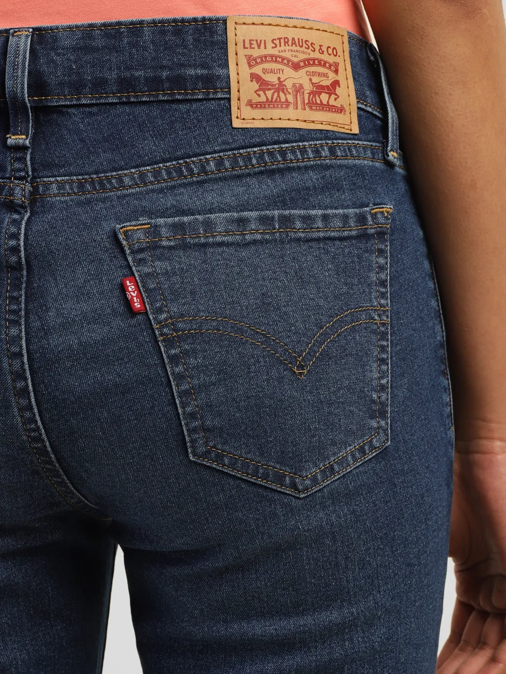 Women's 711 Blue Skinny Fit Mid Rise Jeans