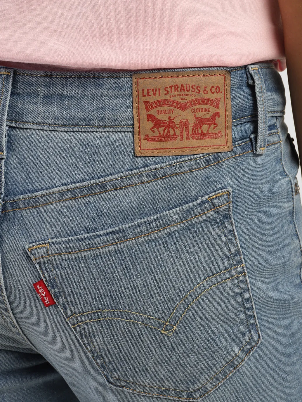 Women's 711 Blue Skinny Fit Mid Rise Jeans