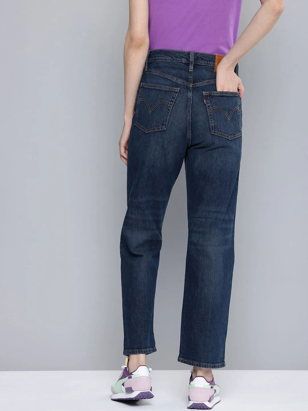 Women's 711 Blue Skinny Fit Mid Rise Jeans