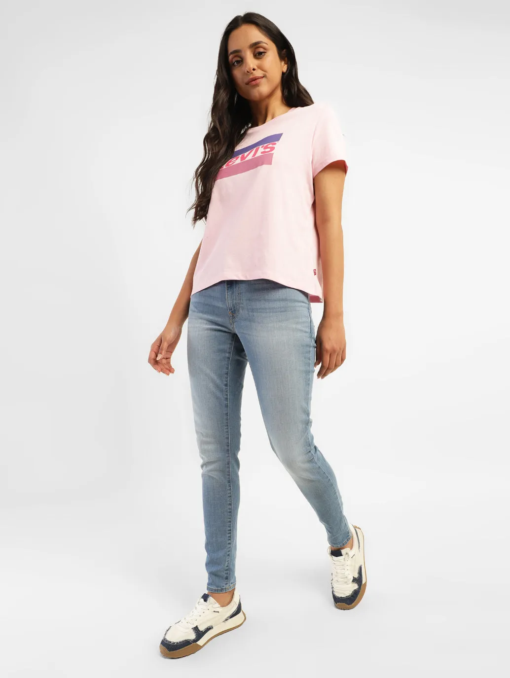 Women's 711 Blue Skinny Fit Mid Rise Jeans