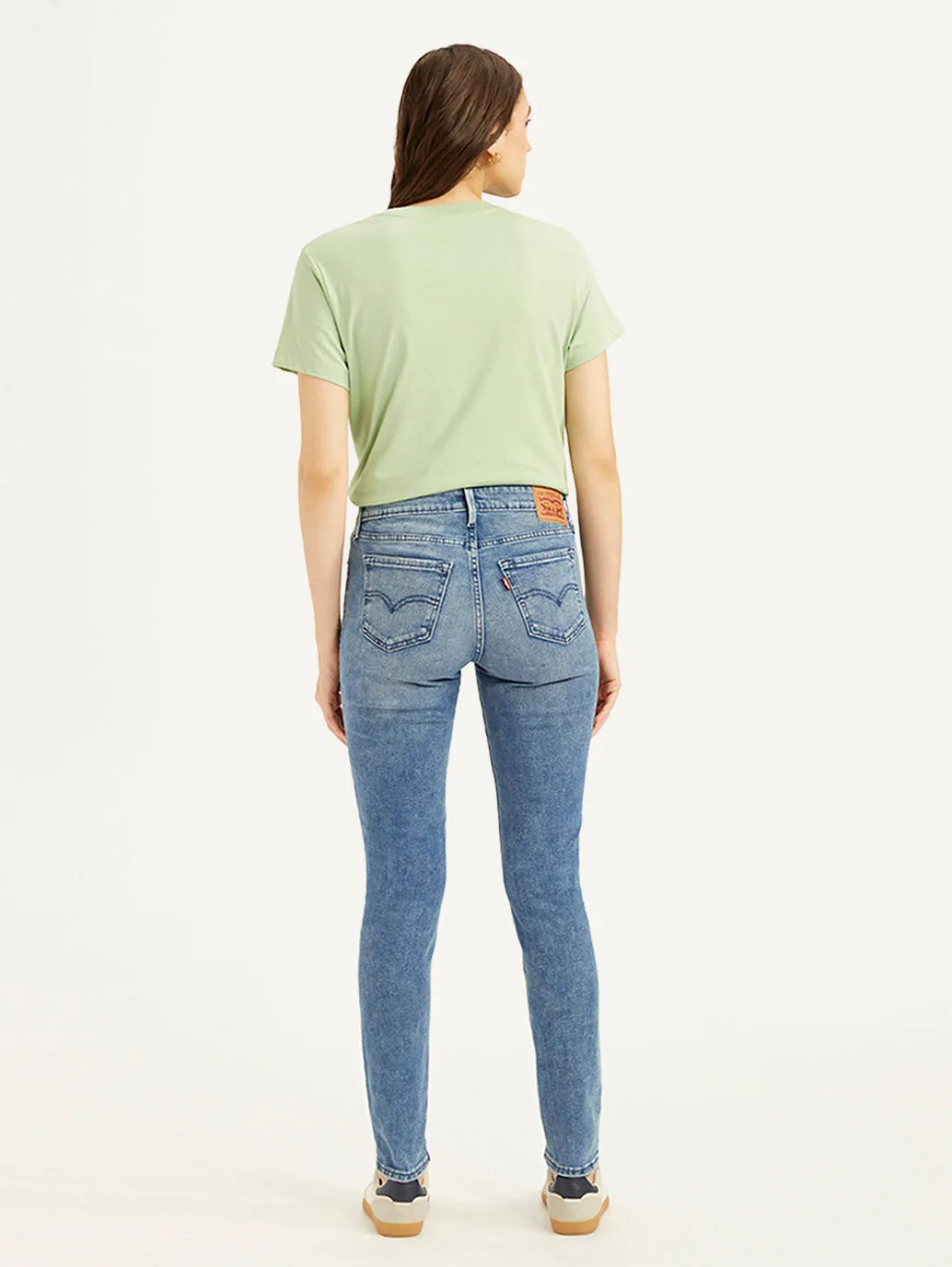 Women's 711 Blue Skinny Fit Mid Rise Jeans